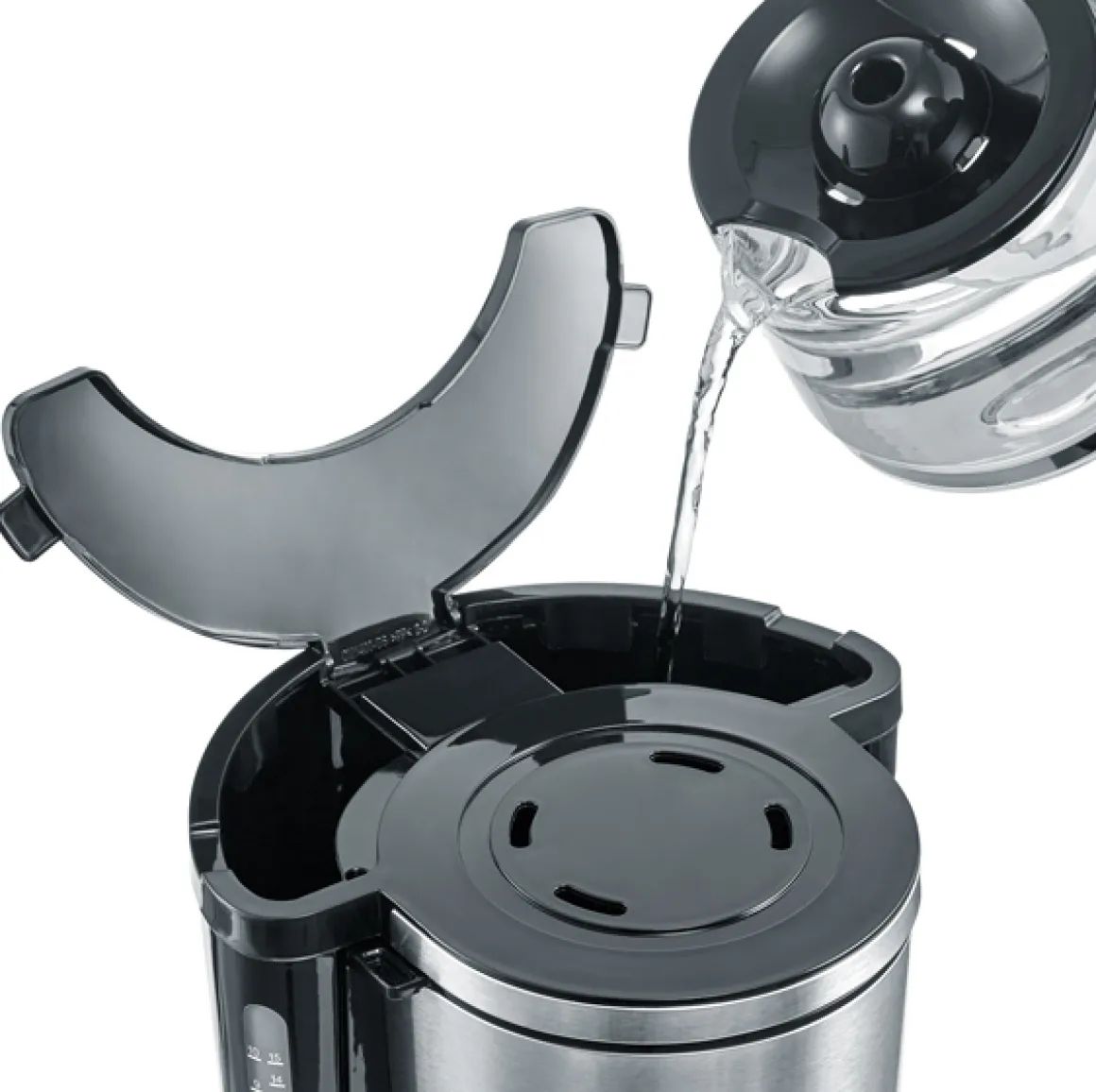 Severin Kaffeemaschine TypeSwitch Edelstahl-gebürstet schwarz