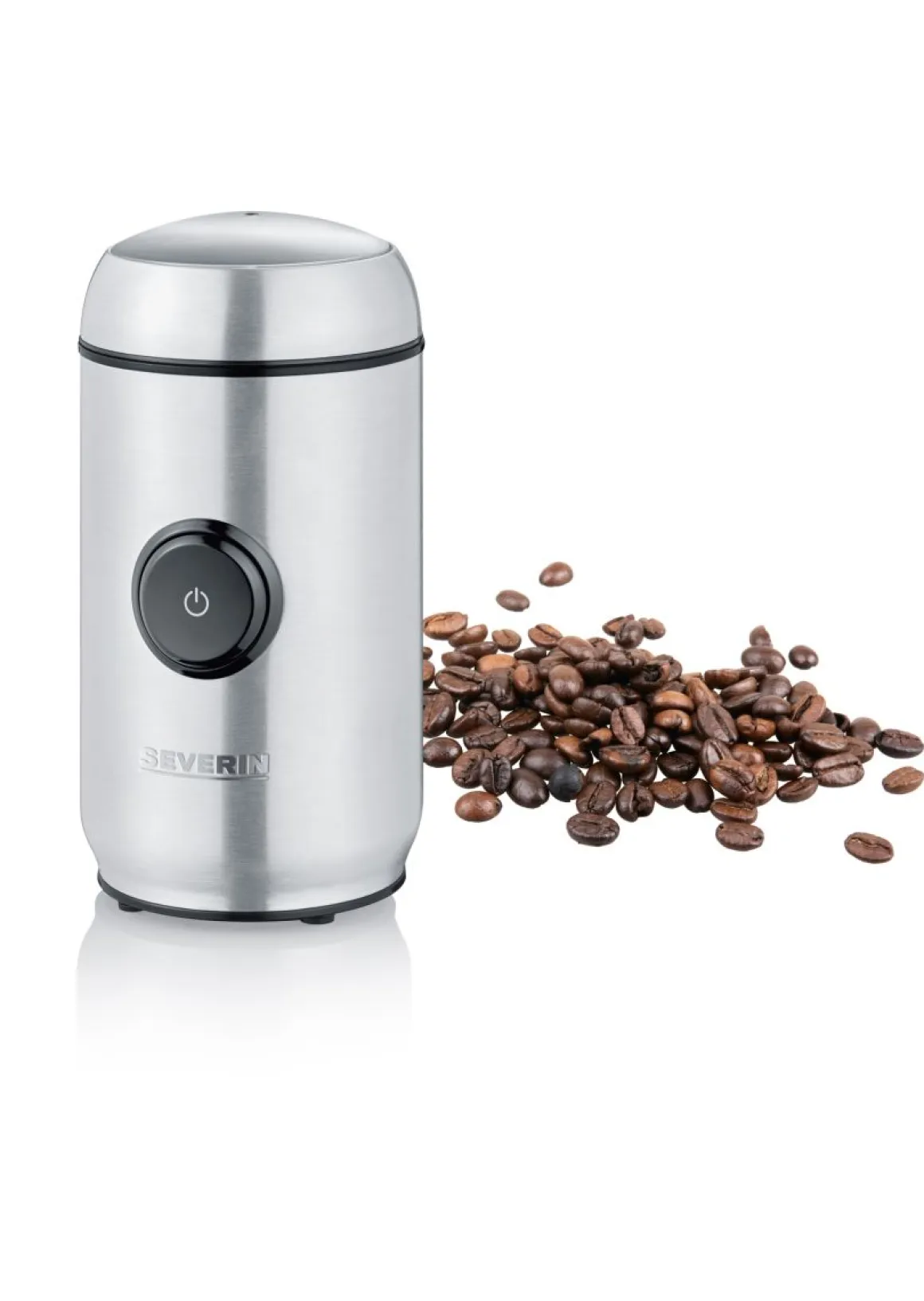Severin Kaffee- und Gewürzmühle Edelstahl-gebürstet schwarz