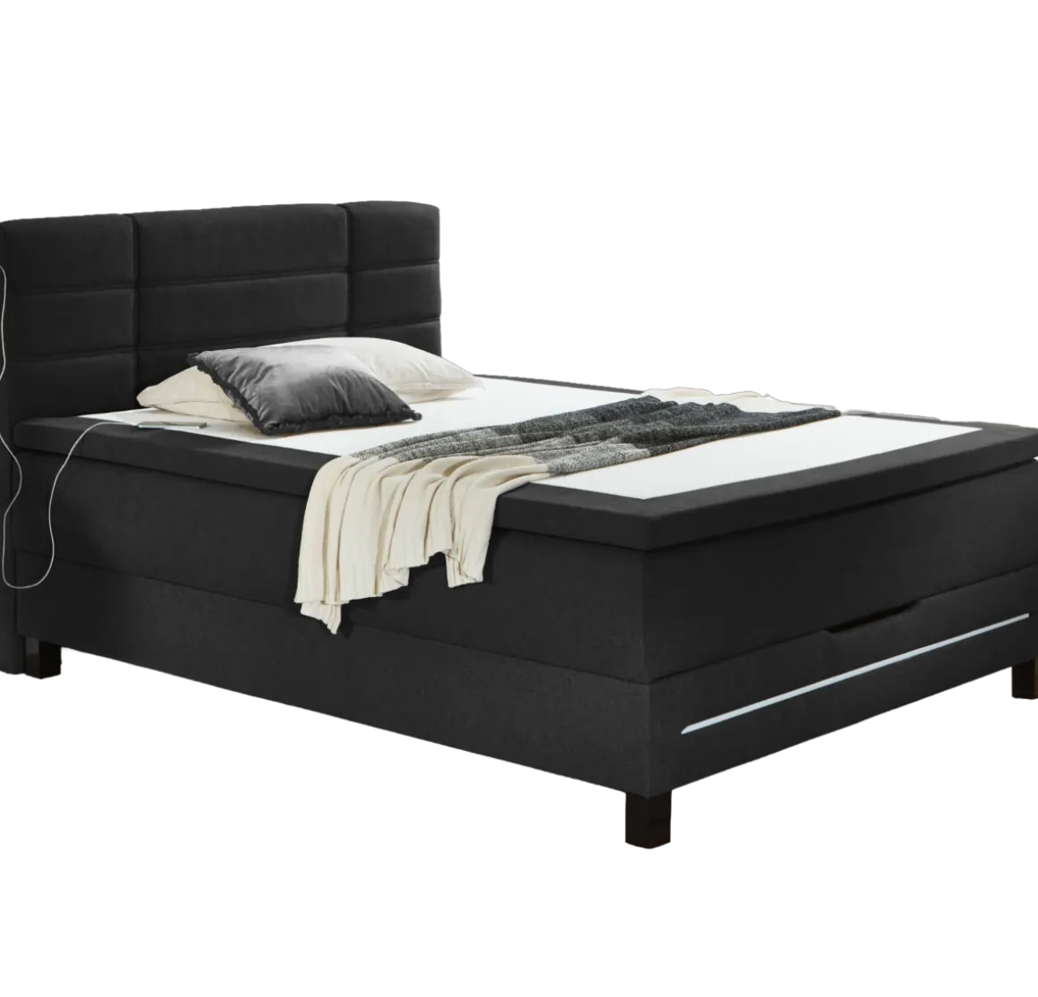 Sun Garden Boxspringbett Jefferson mit Bettkasten 140 x 200 cm