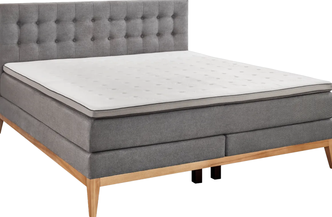 Sun Garden Boxspringbett Westwood Grau 180 x 200 cm