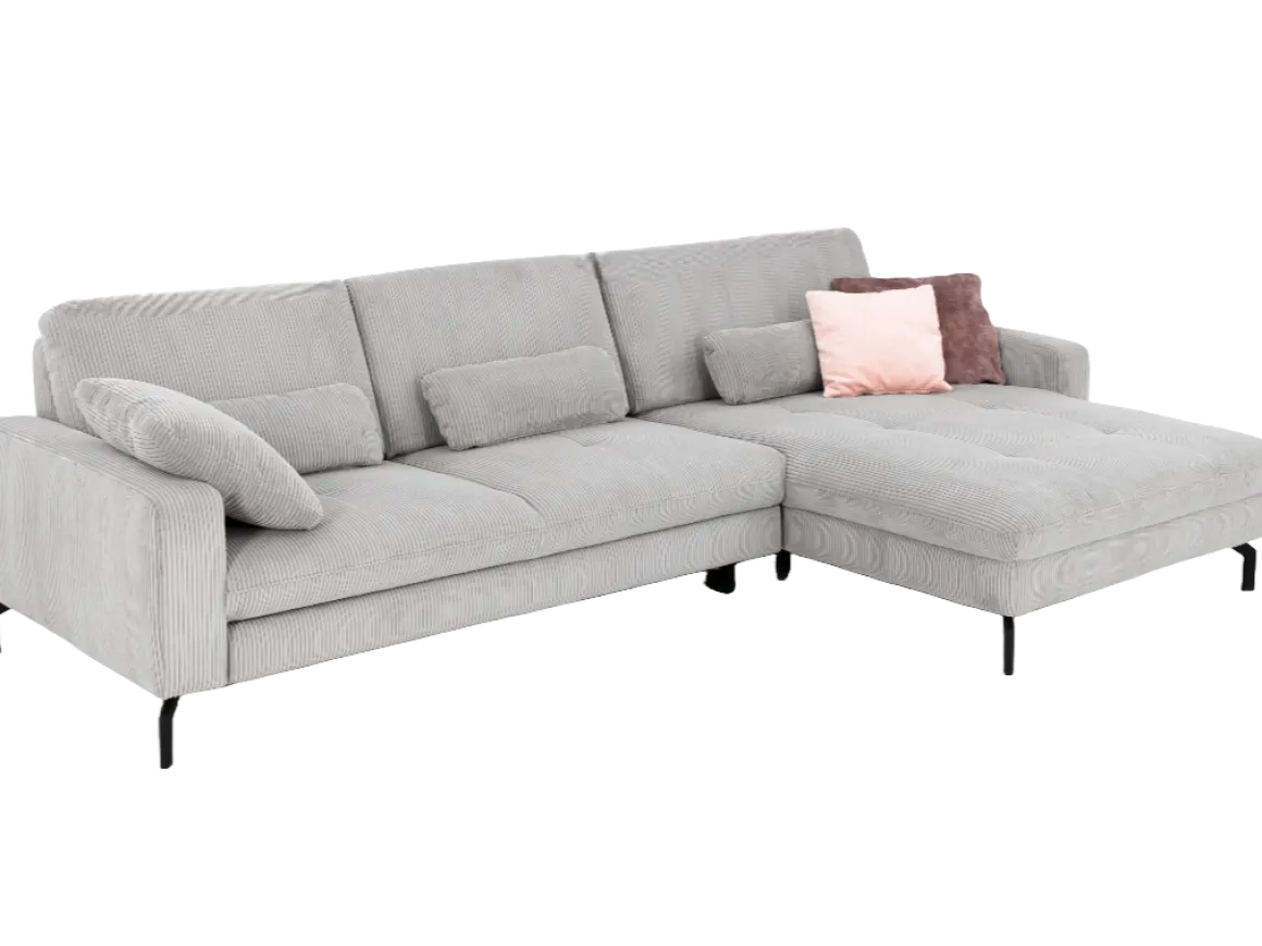 Systempolster Ecksofa 20110 Cord Grau