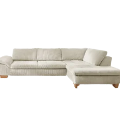 Systempolster Ecksofa 14007 Cord Natur