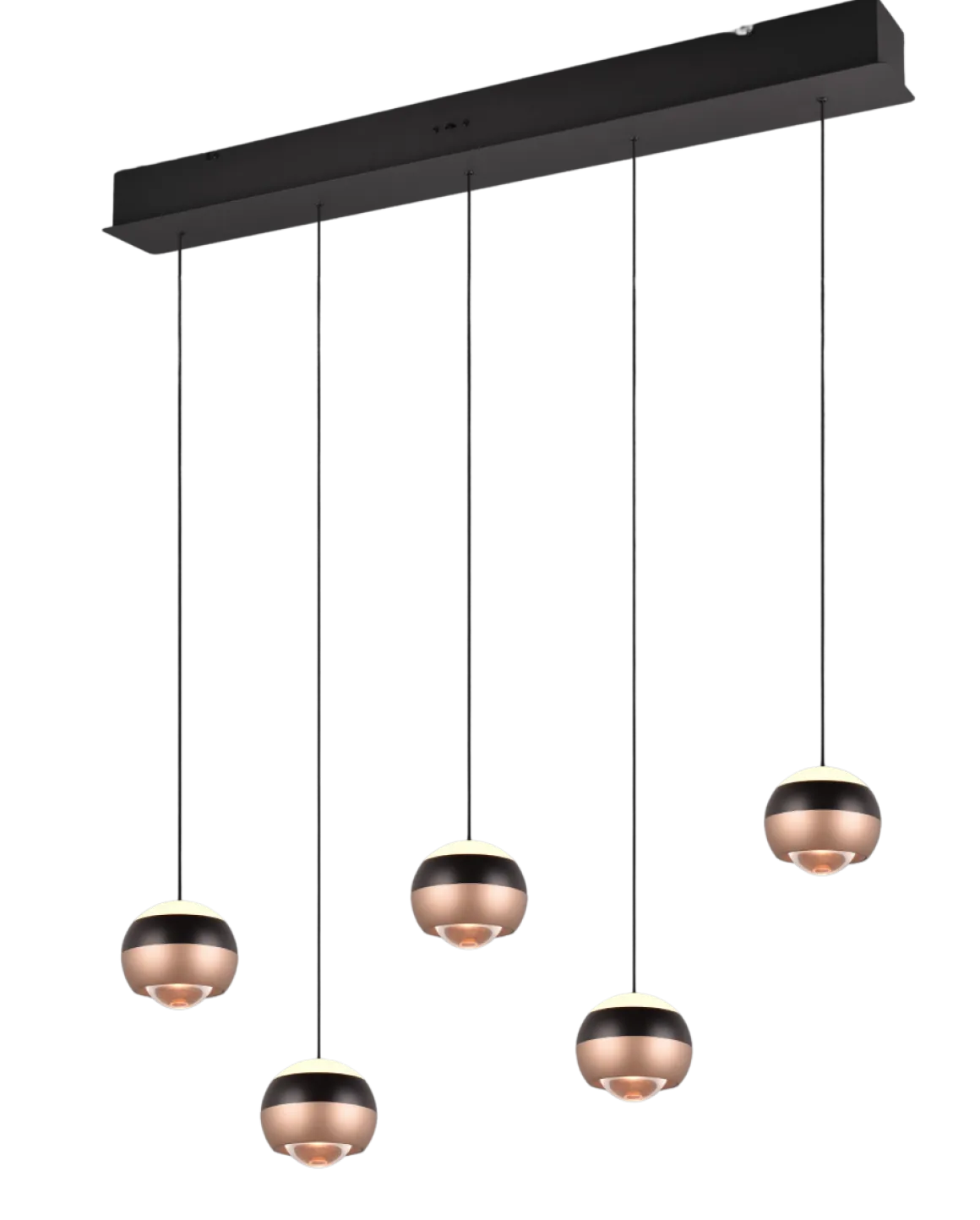 TRIO 5-flg LED Pendelleuchte Orbit-S Schwarz