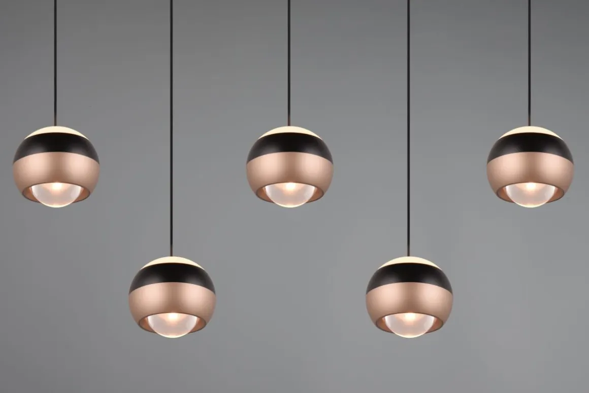 TRIO 5-flg LED Pendelleuchte Orbit-S Schwarz