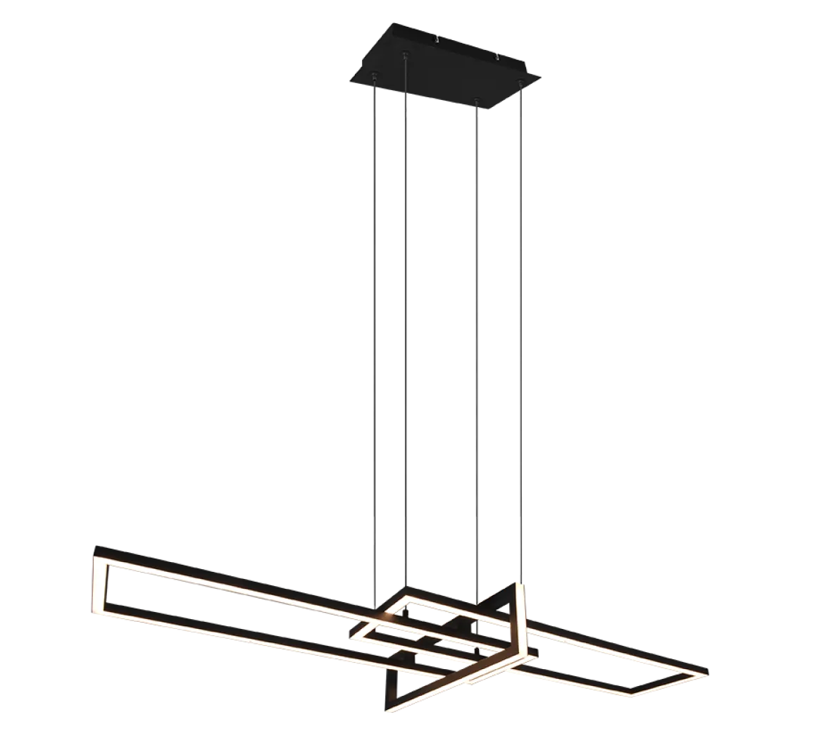 TRIO LED Pendelleuchte Salinas Schwarz