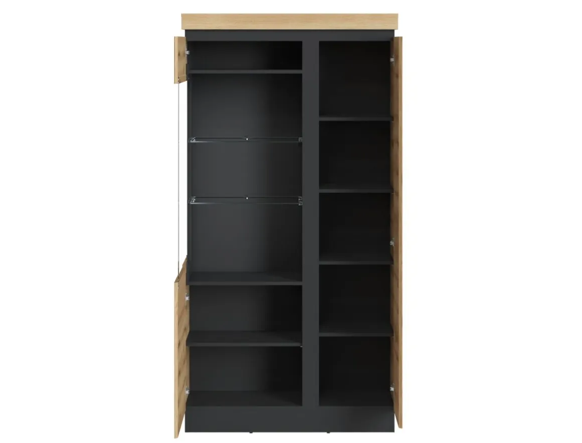 Vitrine Corte Eiche Grau 104 x 201 cm
