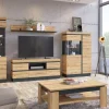 Vitrine Corte L Eiche Grau 60 x 201 cm