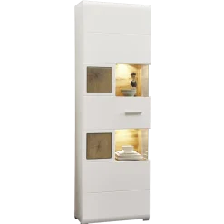 Vitrine Fun Plus mit Beleuchtung Weiß