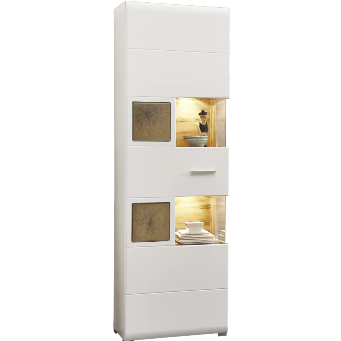 Vitrine Fun Plus mit Beleuchtung Weiß