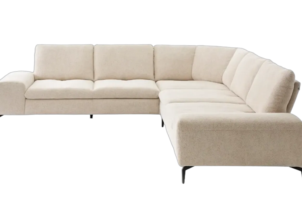 W.Schillig Ecksofa valentinoo Ivory mit Sitztiefenverstellung