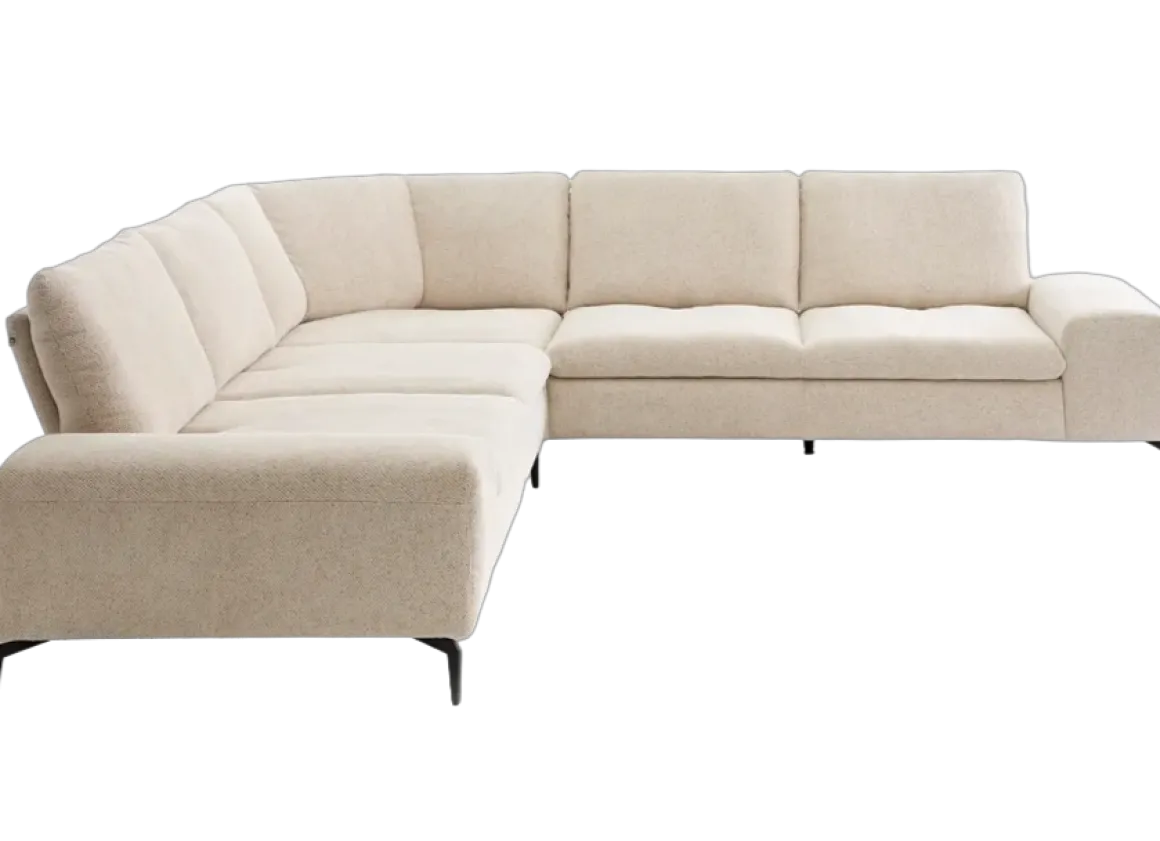 W.Schillig Ecksofa valentinoo Ivory mit Sitztiefenverstellung